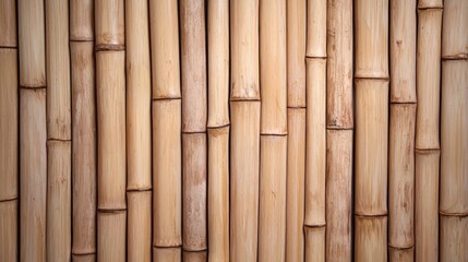Fototapeta premium A bundle of bamboo sticks tied together, showcasing the natural beauty and versatility of this eco-friendly plant