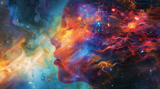 Abstract Process of Transformation Conceptual Modern Design Illustration
