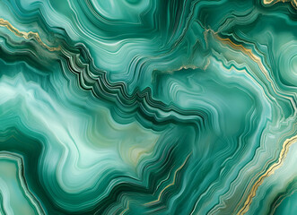 Obraz premium Elegant emerald green marble abstract background with gold accents, creating a luxurious and visually stunning surface for various creative applications