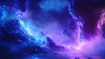 Fototapeta premium Futuristic Flowing Liquid Waves with Neon Glow – Abstract Motion Design