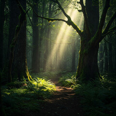 Fototapeta premium morning in the woods