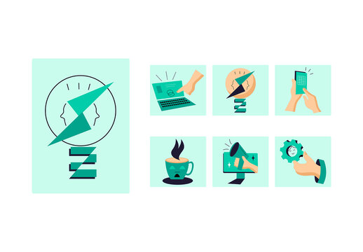 Business Strategy Icon Set