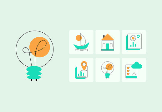 Icon Kit Set Design Template