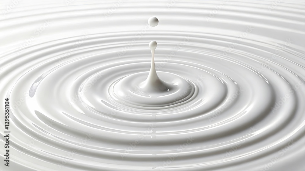 Poster a white wave with a white drop in the middle