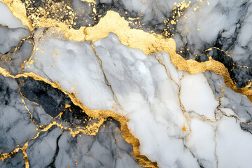 Obraz premium Exquisite Marble Texture with Golden Veins, A Luxurious and Elegant Background for Design Projects, Conveying Sophistication and Opulence in Every Detail