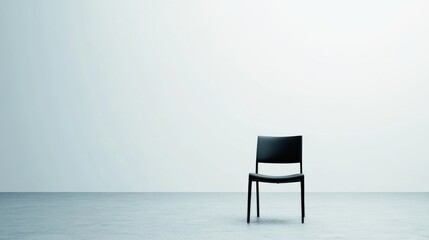 Executive departures with an empty chair at the head of the conference table. Featuring absence and transition