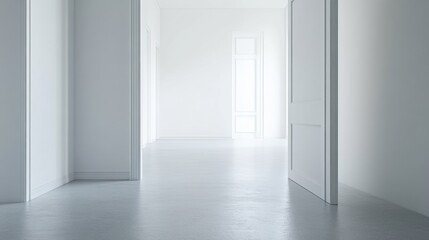 Obraz premium Executive departures with an empty executive office. Featuring leadership transition and career shift