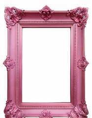 Pink ornate picture frames decorative vintage photo borders for elegant displays 
