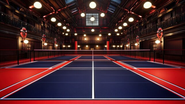 Thrilling Sports Tournament Hall with Dynamic Lighting