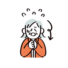 焦るビジネスウーマンのイラスト