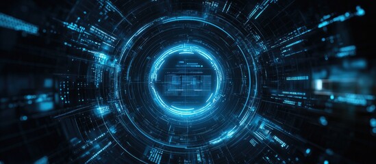 Futuristic Data Tunnel