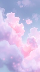 Fototapeta premium An Abstract Image With A Surreal Atmosphere, Featuring Soft, Hazy Forms In Pastel Hues Of Lavender, Rose, And Mint Green, Evoking A Dreamlike And Ethereal Quality, Created Using A Di.