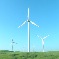 Fototapeta premium wind turbine in the wind