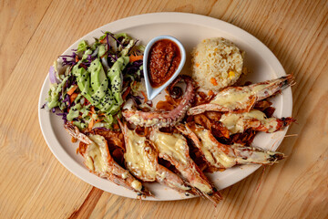 grilled shrimp with cheese