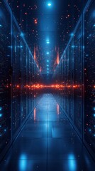 Secure cloud storage system with encrypted connections, data privacy concept