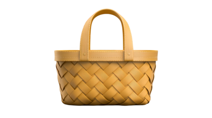 Stylish woven basket bag with handle, the perfect summer accessory for beach and everyday outings