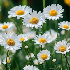 Fototapeta premium Daisies in Garden; Spring Blossoms