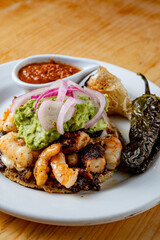 mexican dish grilled octopus and shirmp 