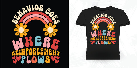 Funny Analyst Behavior Technician Vintage Behavior Therapist T-shirt Design