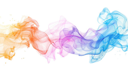 Fototapeta premium Abstract colorful smoke creating a gradient with transparent background