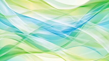 Fototapeta premium Abstract Background of blue and green Wavy lines on a light yellow background