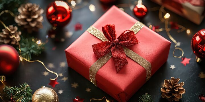 Elegant Christmas gift note with a personalized message.