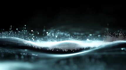 An abstract representation of a digital sound wave pattern