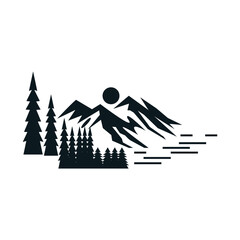 Mountain logo vector template symbol design