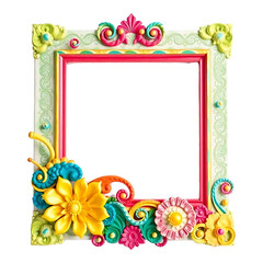 frame with flowers