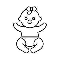 Cute Baby Face Illustration