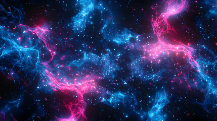 Fototapeta premium Stunning Cosmic Symphony, A Mesmerizing Dance of Nebulae and Stars in the Vast Expanse of Space, Showcasing the Universe's Infinite Beauty and Mystery