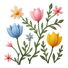 Fototapeta premium vector illustration of flowers