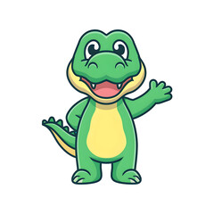 Fototapeta premium Cute Dinosaur Waving