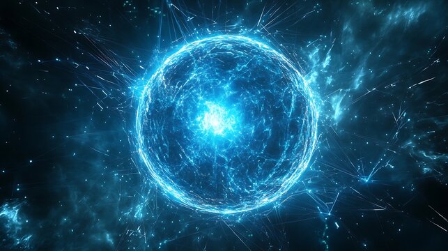 Abstract Futuristic Energy Core Hologram / 抽象的な近未来的エネルギーコアのホログラム