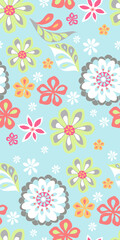 seamless pattern with flowers