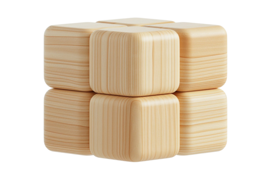 3D Render of a Brick – Isolated on Transparent Background