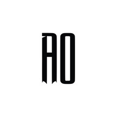 AO monogram logo design letter text name symbol monochrome logotype alphabet character simple logo