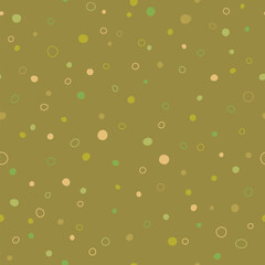 green repetitive background with hand drawn circles. vector seamless pattern. fabric swatch. striped wrapping paper. design template for textile, linen, home decor
