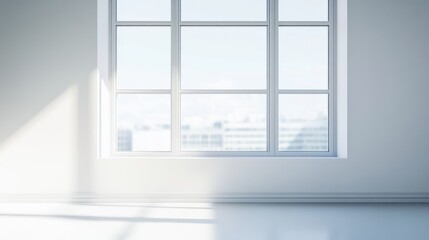 Fototapeta premium Executive departures with an office window looking outside. Featuring leadership change and career shift