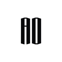 AO monogram logo design letter text name symbol monochrome logotype alphabet character simple logo