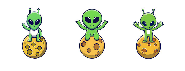 Cute Alien on a Planetoid