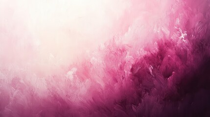 Fototapeta premium Abstract pink and white paint texture, soft brushstrokes create a dreamy effect. Ideal for backgrounds, websites, or designs needing a delicate, romantic feel.