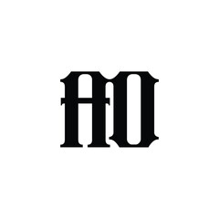 AO monogram logo design letter text name symbol monochrome logotype alphabet character simple logo