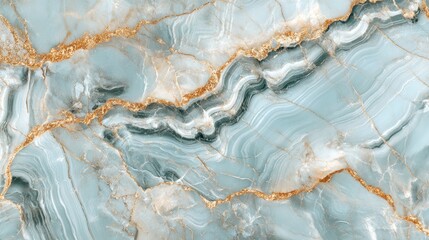 Elegant Blue Marble with Golden Veins Texture