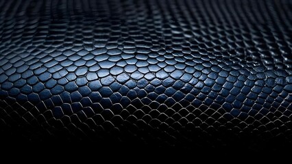 Black snakeskin texture, reptile leather background