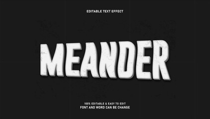 Editable meander style text effect