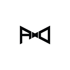AO monogram logo design letter text name symbol monochrome logotype alphabet character simple logo