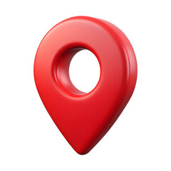 3d rendering location map pin isolated on transparent background, perfect for map, travel, and GPS pointer sign, mark indicating a specific place or destination