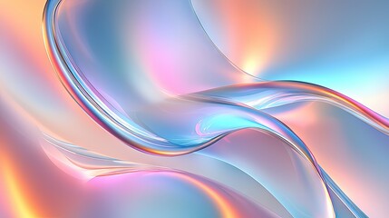 Abstract liquid forms, vibrant colors, smooth surfaces, digital art, background graphic