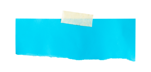 blue note torn paper isolated